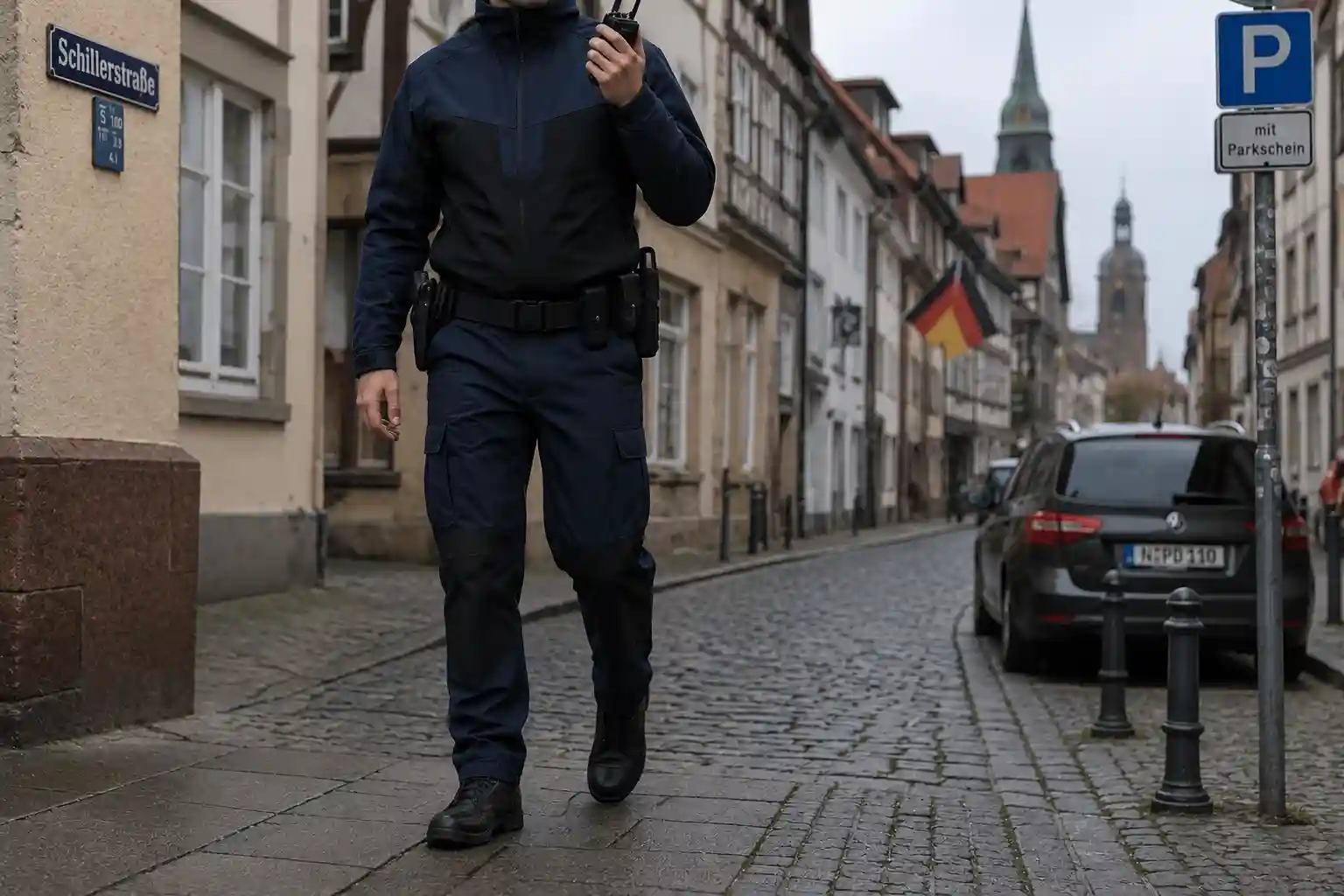 Bereitschaftspolizei in taktischer Ausrüstung